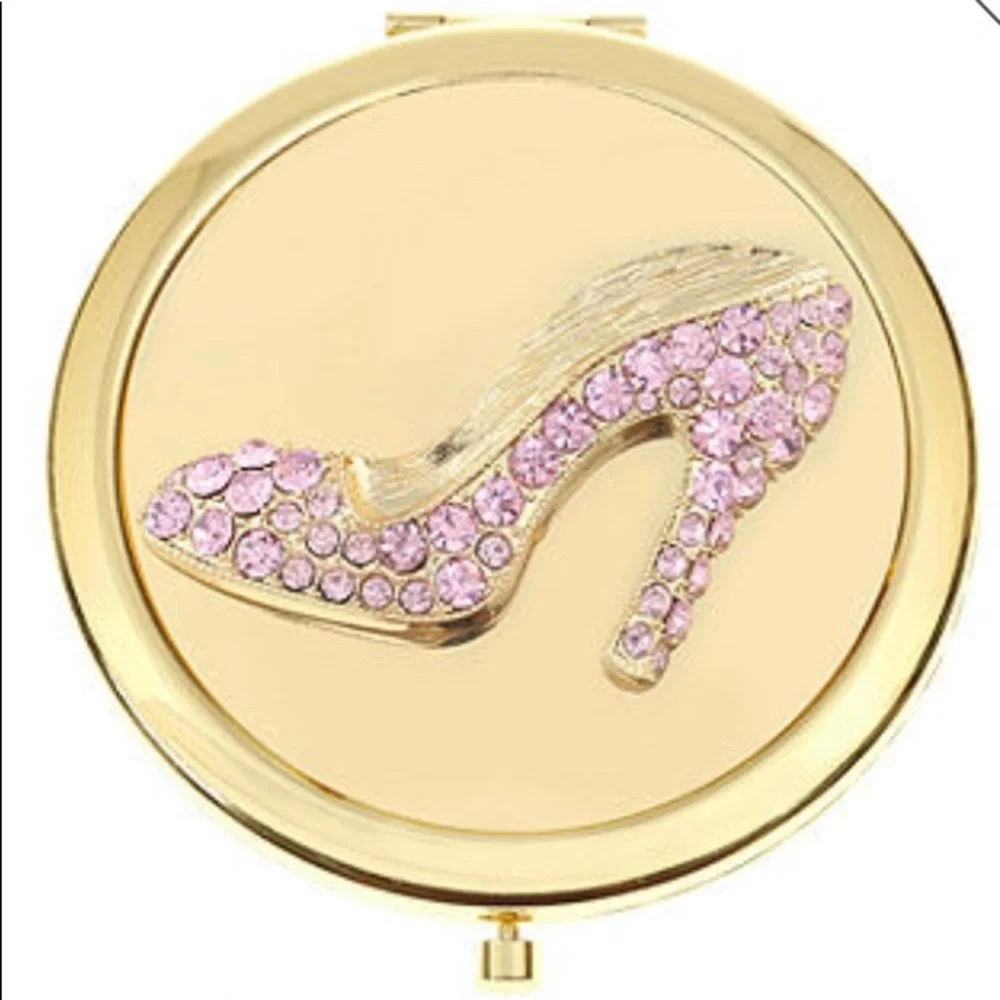 NIB- Gorgeous Pink High Heel Compact Mirror - Picture 1 of 3